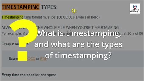 TIMESTAMP Meaning in Tagalog .